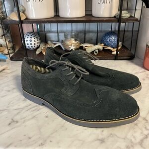 Alpine Swiss Men's Suede Oxford Shoes - Charcoal NWOT